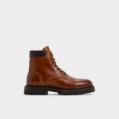 Aldo Draco in Cognac - Combat boot, Lug sole Men