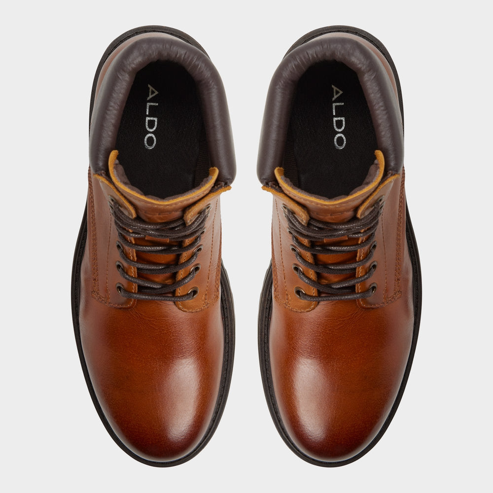 Aldo Draco in Cognac - Combat boot, Lug sole Men