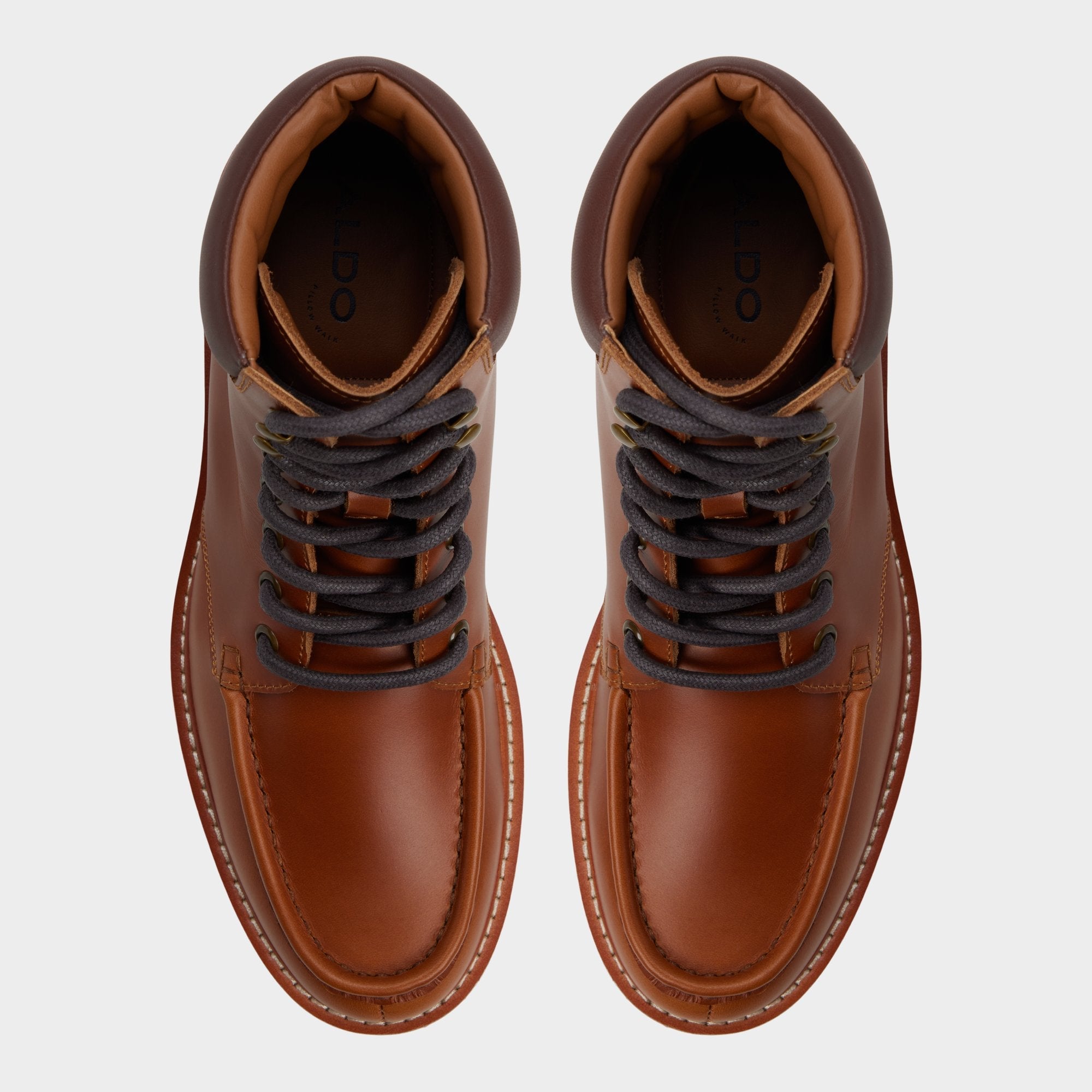 Aldo Grier in Cognac - Combat boot, Lug sole Men