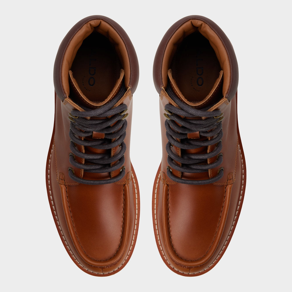 Aldo Grier in Cognac - Combat boot, Lug sole Men
