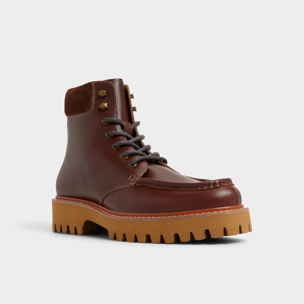 Aldo Grier in Medium Brown - Combat boot, Lug sole Men