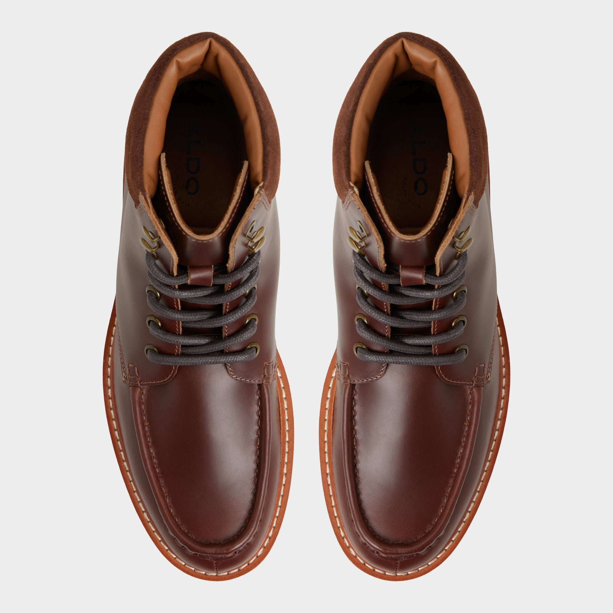 Aldo Grier in Medium Brown - Combat boot, Lug sole Men