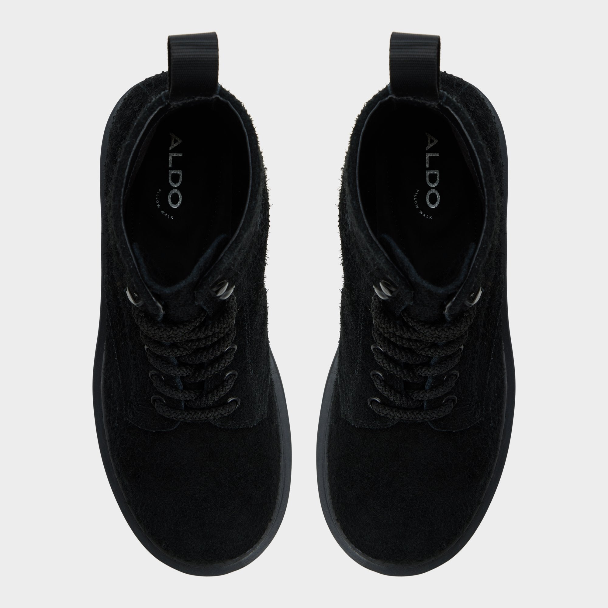 Aldo Doublezero in Black - Combat boot, Lug sole Men