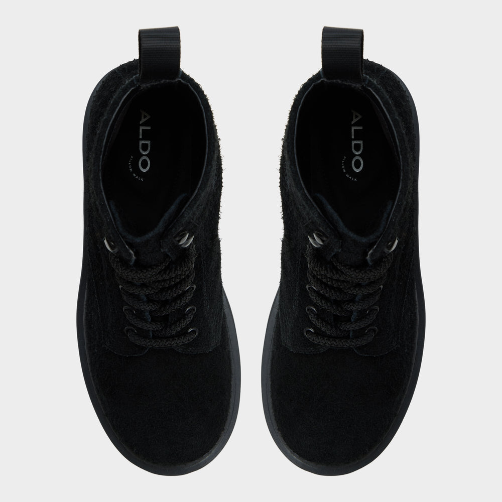 Aldo Doublezero in Black - Combat boot, Lug sole Men