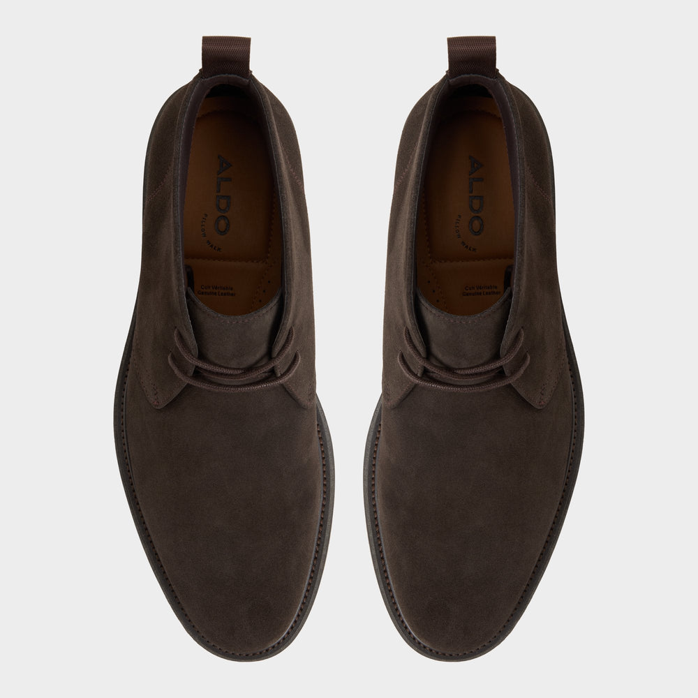 Aldo Jefrey Dark Brown Leather Suede Men's Chukka boots - Chukka boot Men