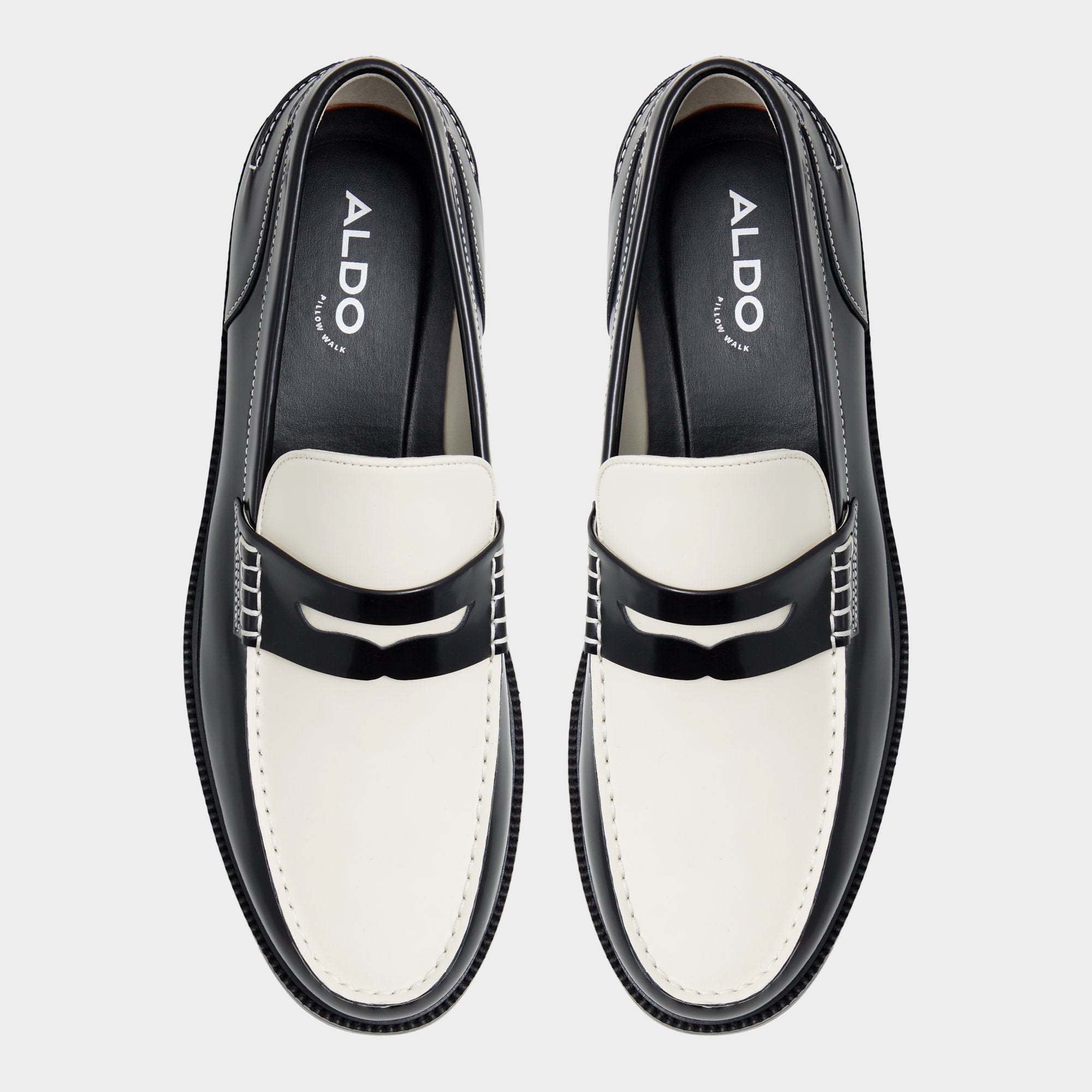 Aldo Kieran Black/White Men's Dress Shoes - Loafer Men