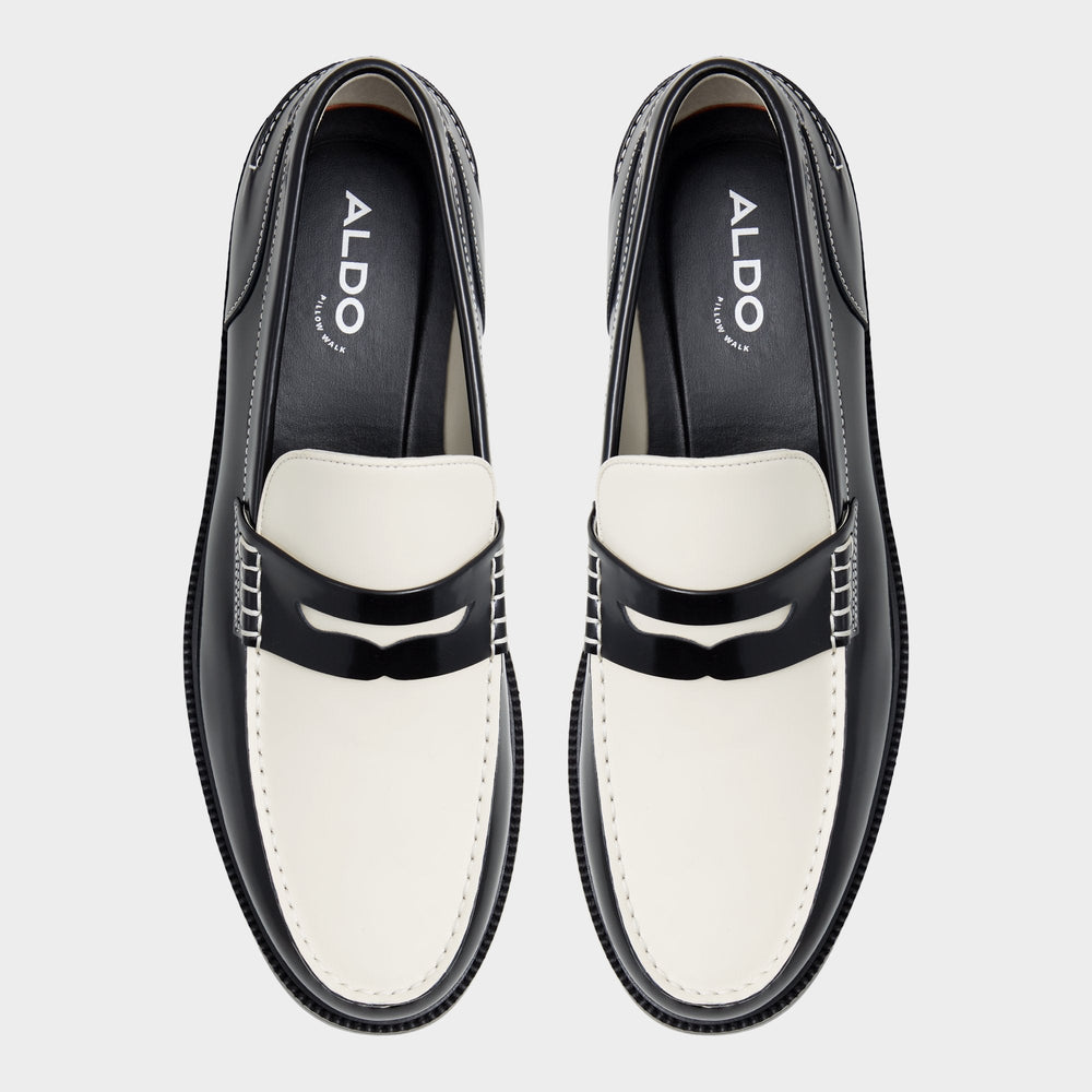 Aldo Kieran Black/White Men's Dress Shoes - Loafer Men