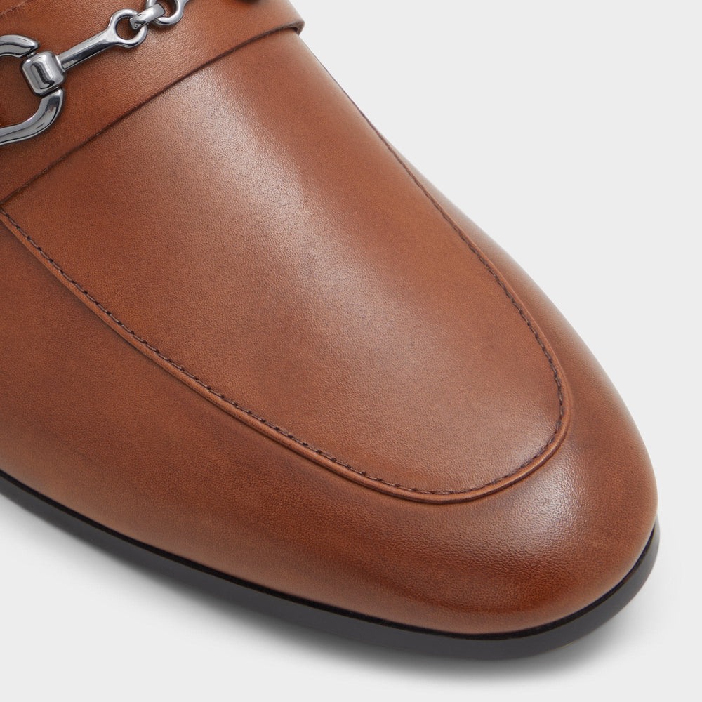 Aldo Marinho Cognac Leather Smooth Men's Dress Shoes - Loafer Men