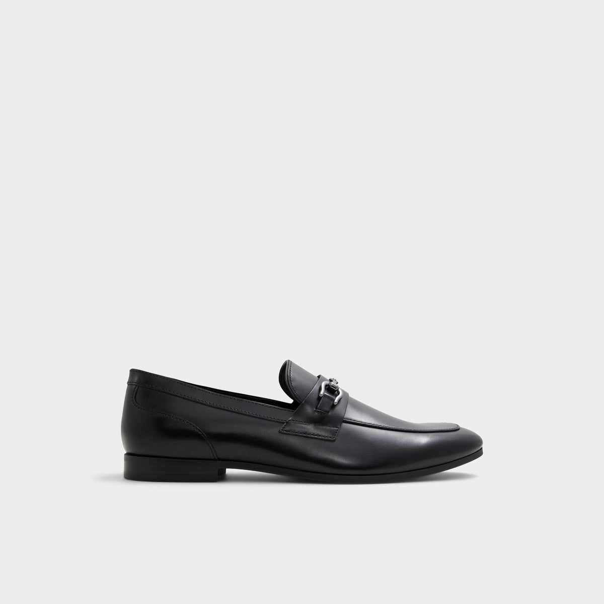 Aldo Marinho Open Black Leather Smooth Men's Dress Shoes - Loafer Men