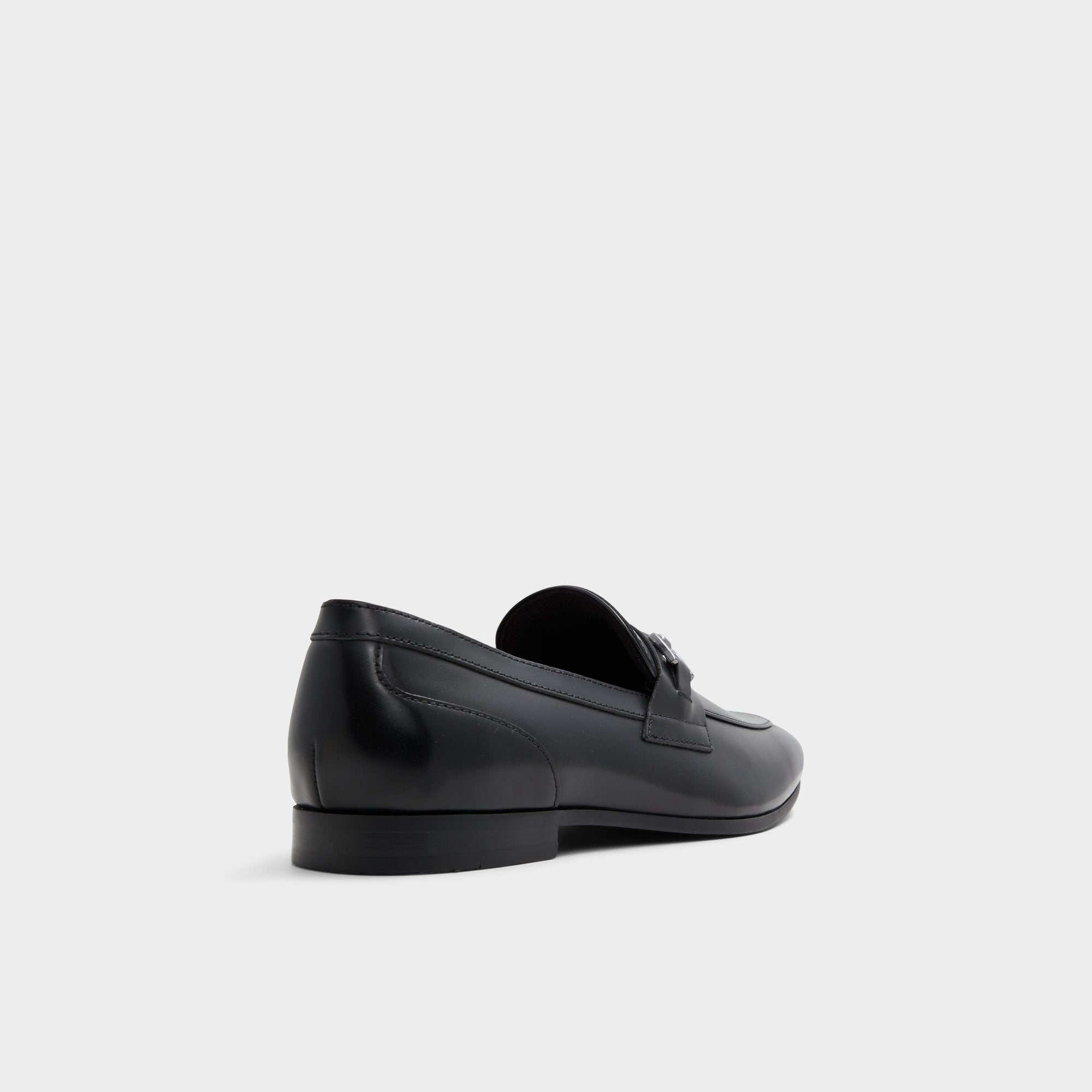 Aldo Marinho Open Black Leather Smooth Men's Dress Shoes - Loafer Men