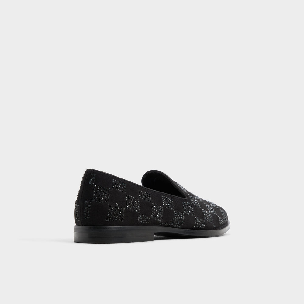 Aldo Casino Other Black Synthetic Textured Men's Dress Shoes - Loafer Men