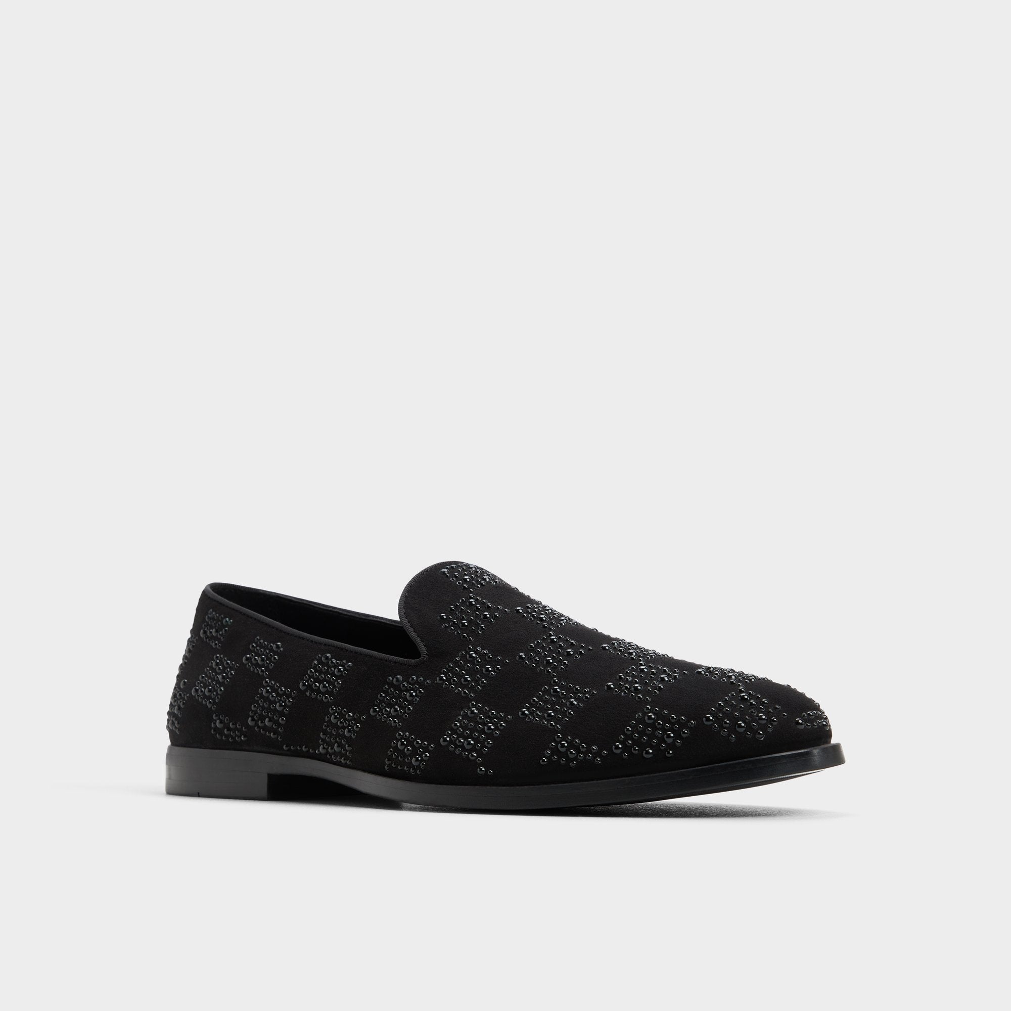 Aldo Casino Other Black Synthetic Textured Men's Dress Shoes - Loafer Men
