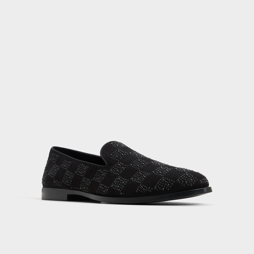 Aldo Casino Other Black Synthetic Textured Men's Dress Shoes - Loafer Men