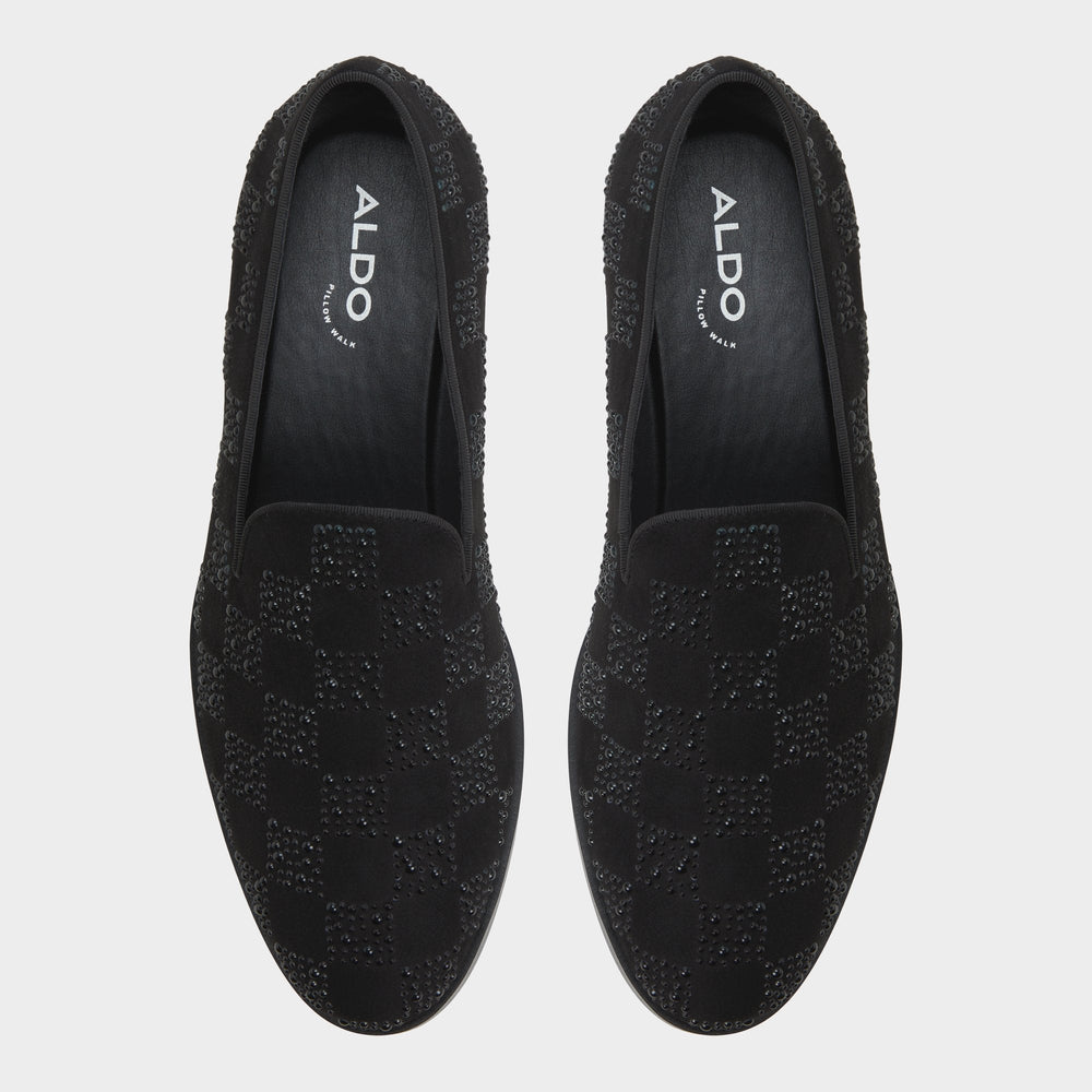 Aldo Casino Other Black Synthetic Textured Men's Dress Shoes - Loafer Men