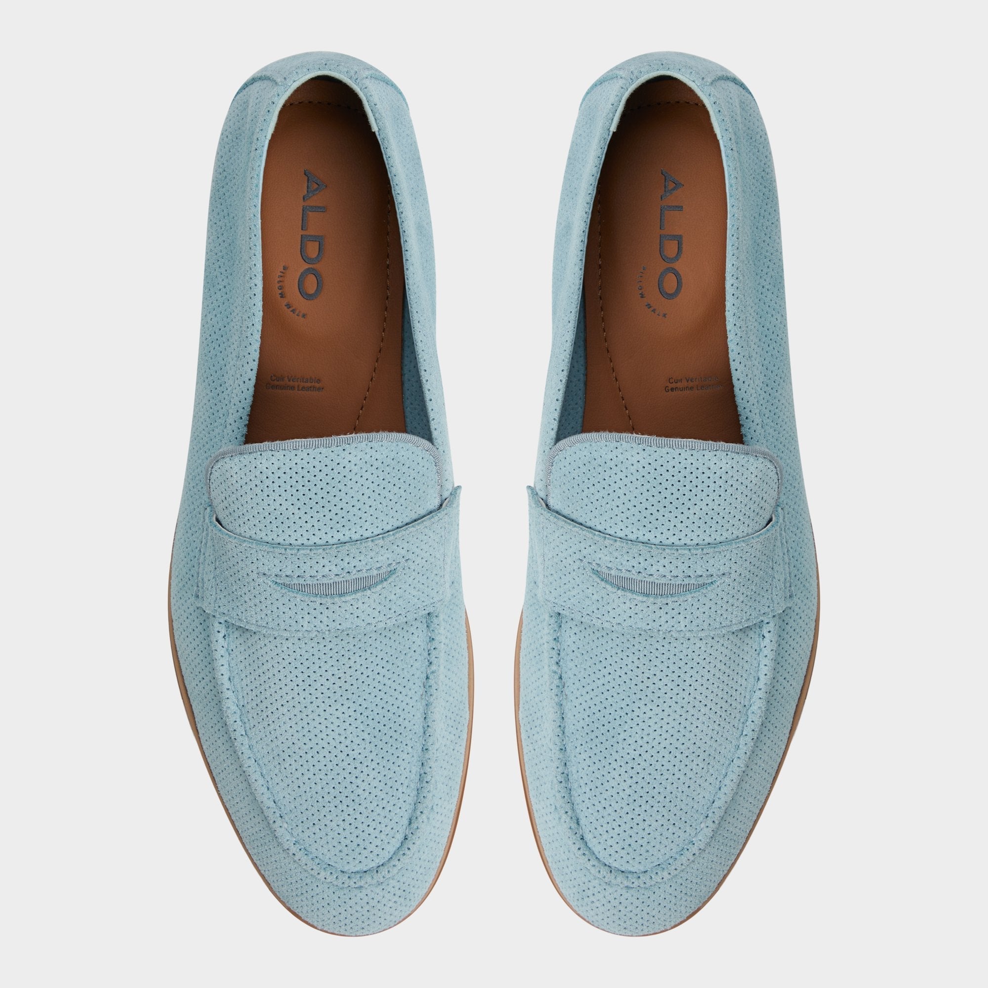 Aldo Journey Light Blue Men's Dress Shoes - Loafer Men