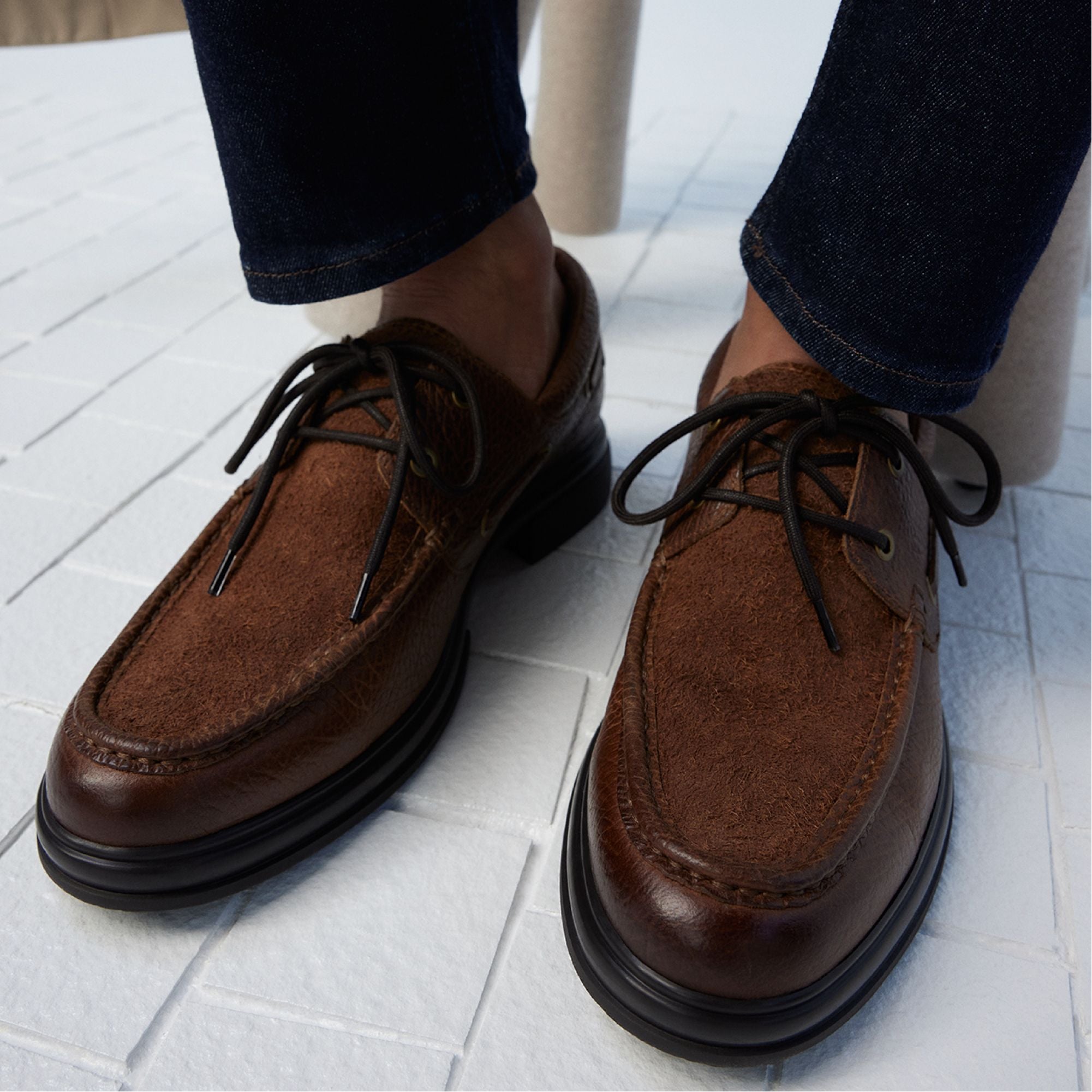 Aldo Seaexplorer Cognac Men's Dress Shoes - Boat shoe Men