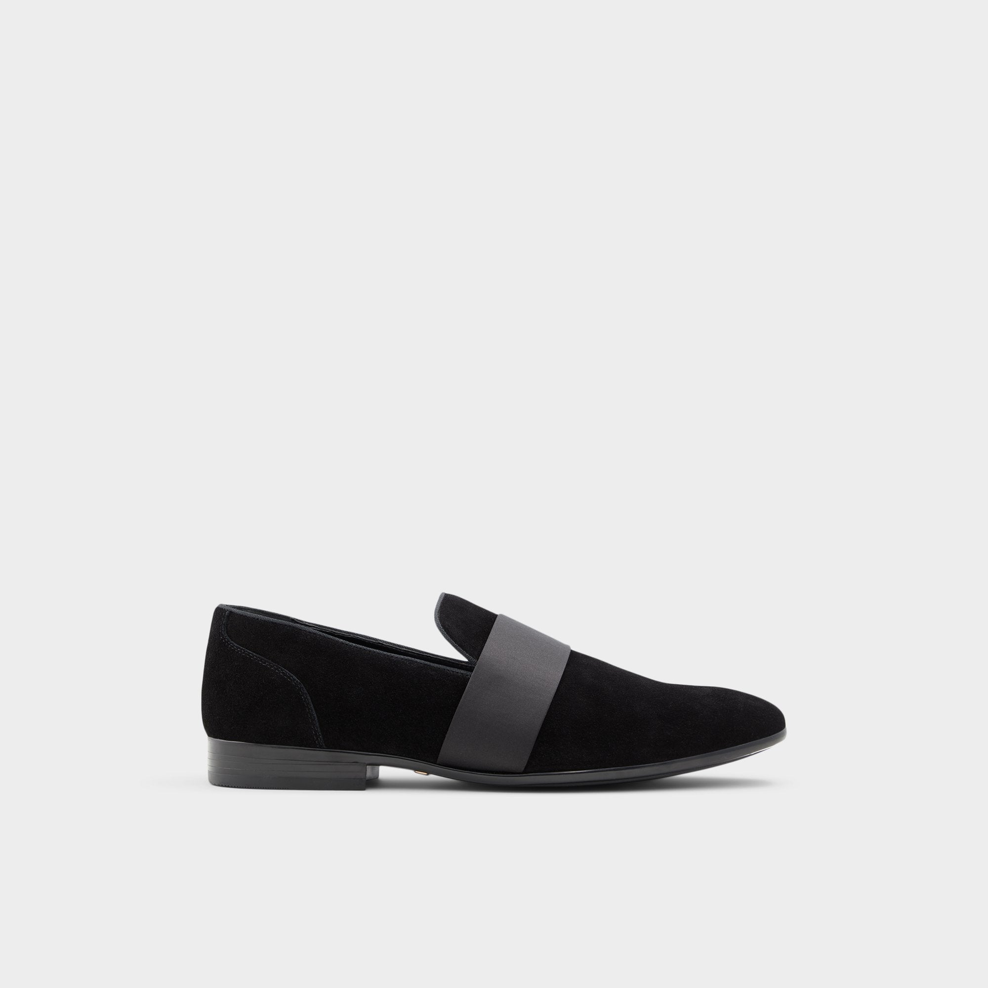 Aldo Asaria Open Black Leather Suede Men's Loafers & Slip-Ons - Loafer Men