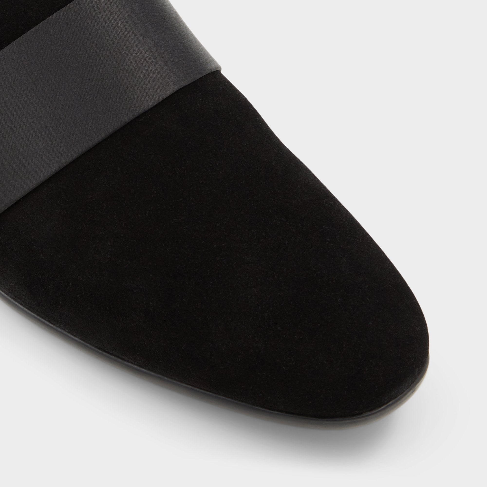Aldo Asaria Open Black Leather Suede Men's Loafers & Slip-Ons - Loafer Men