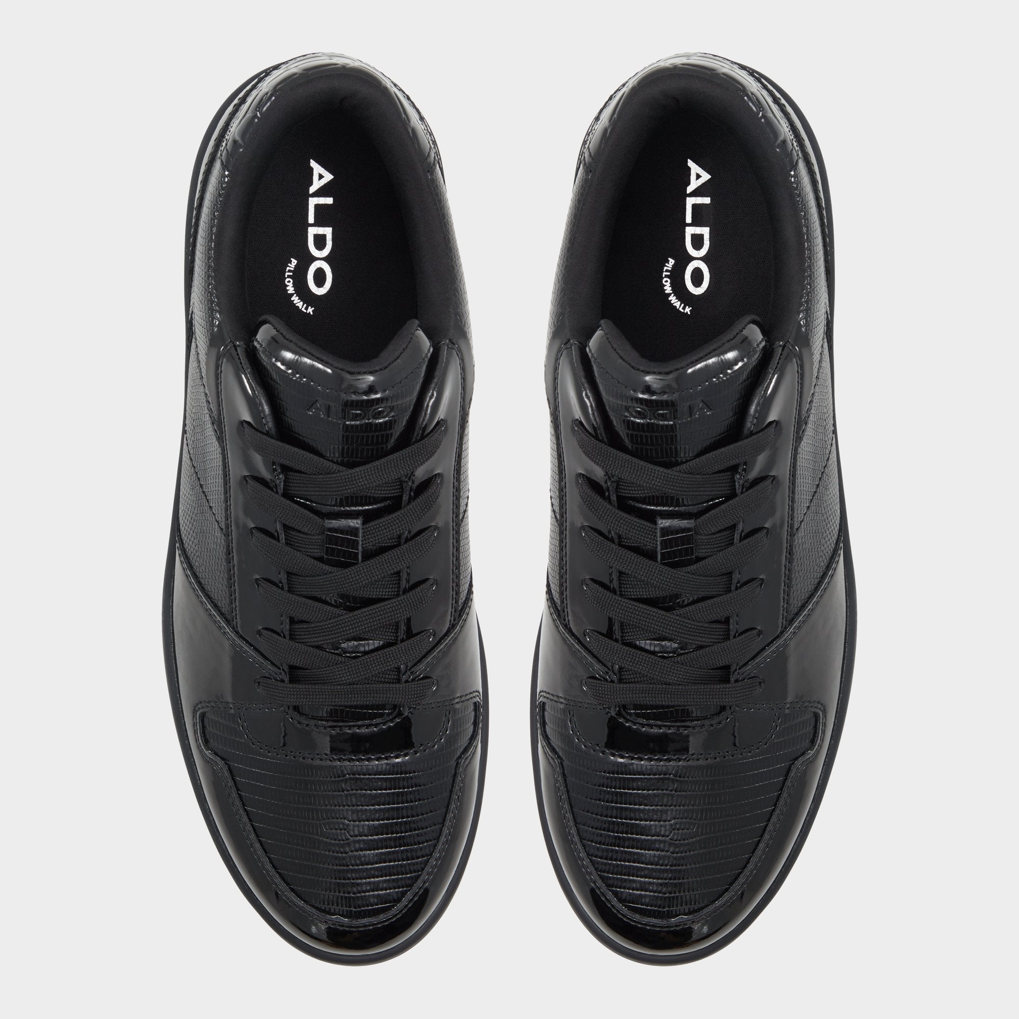 Aldo Zethan Black Synthetic Patent Men's Low top - Low top sneaker, Cup sole Men