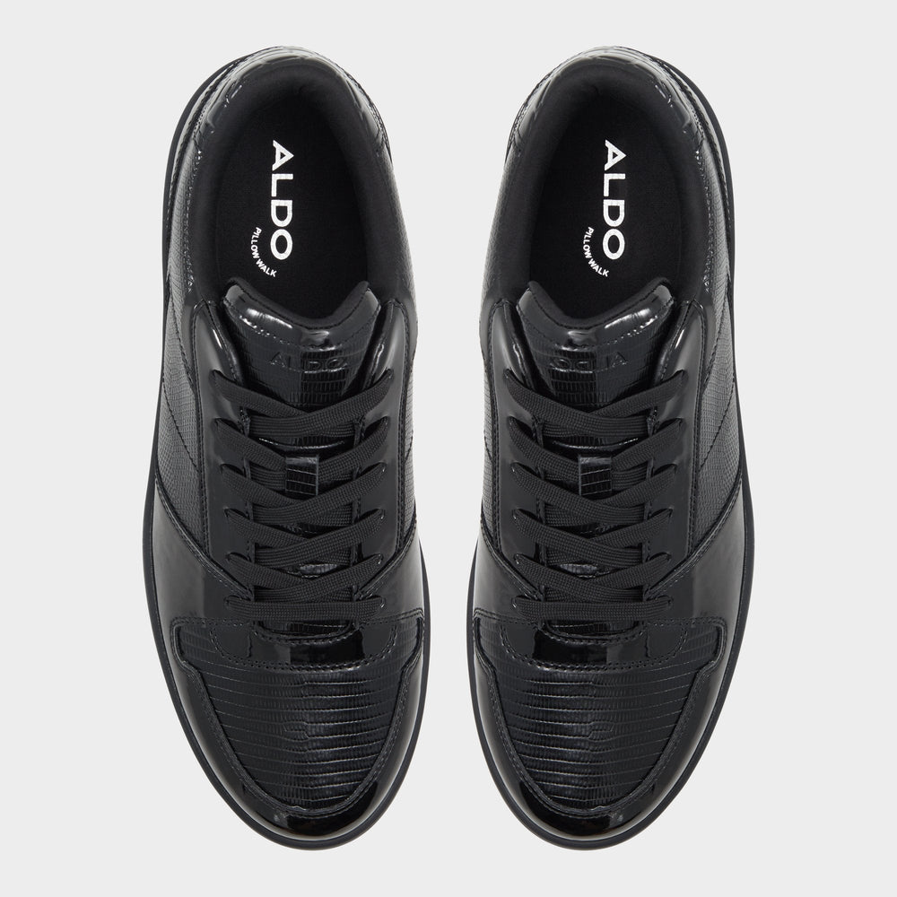 Aldo Zethan Black Synthetic Patent Men's Low top - Low top sneaker, Cup sole Men