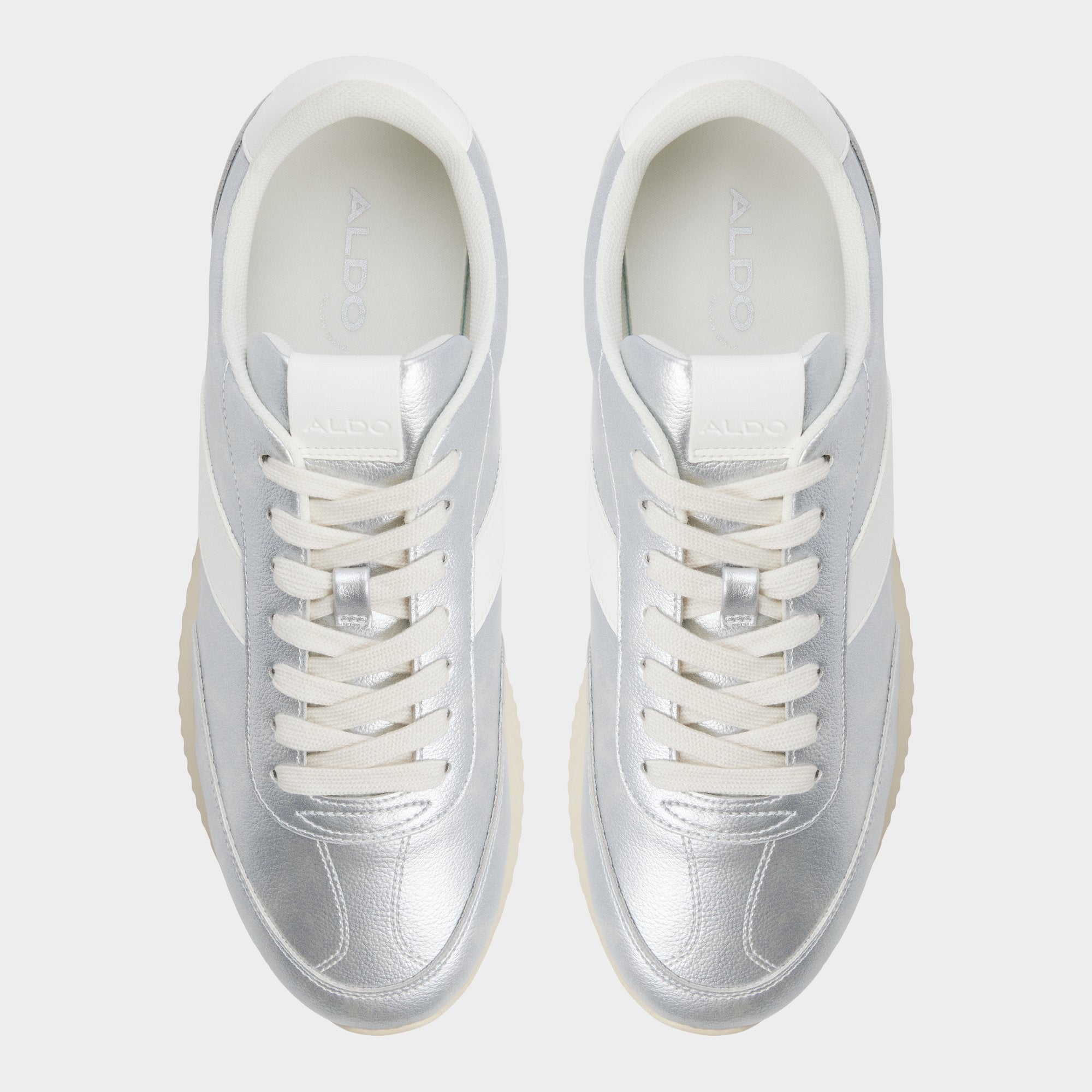 Aldo Nathaniell in Silver - Low top sneaker, Cup sole Men