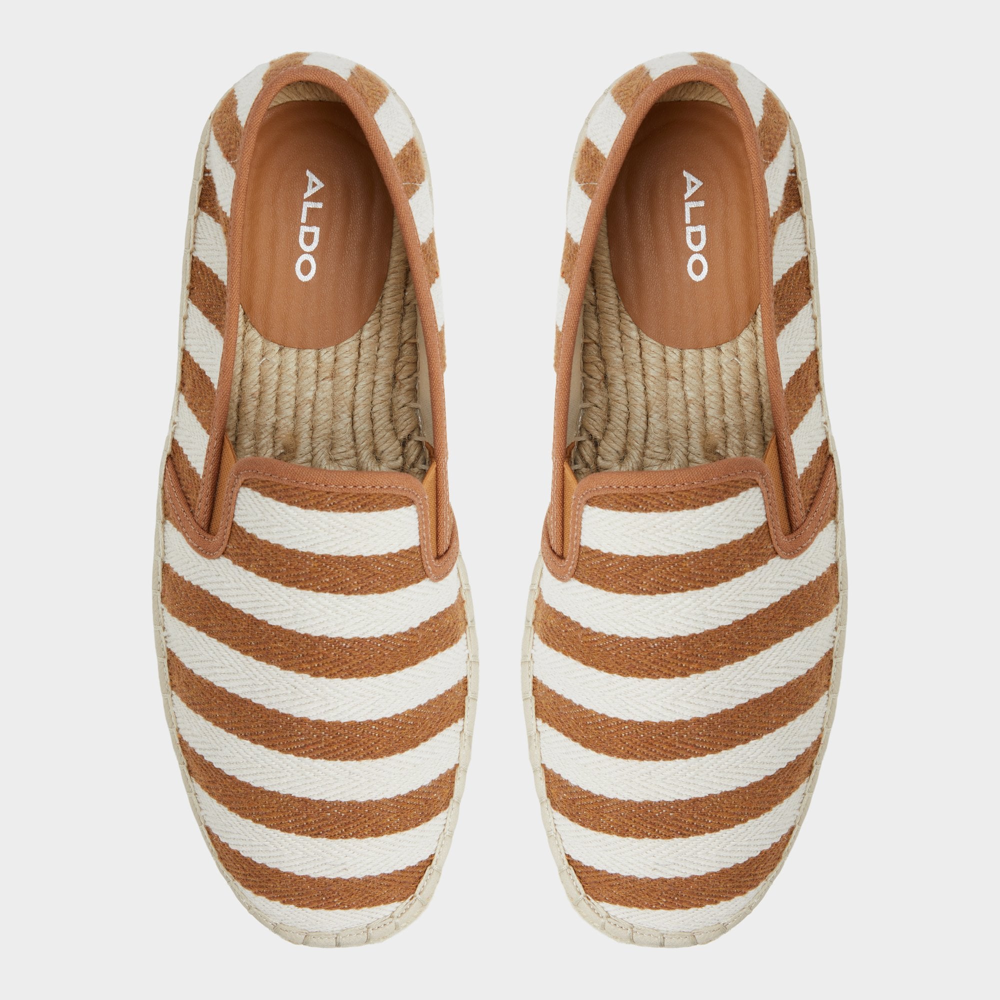 Aldo Johnney Cognac Textile Canvas Men's Espadrilles - Espadrille Men