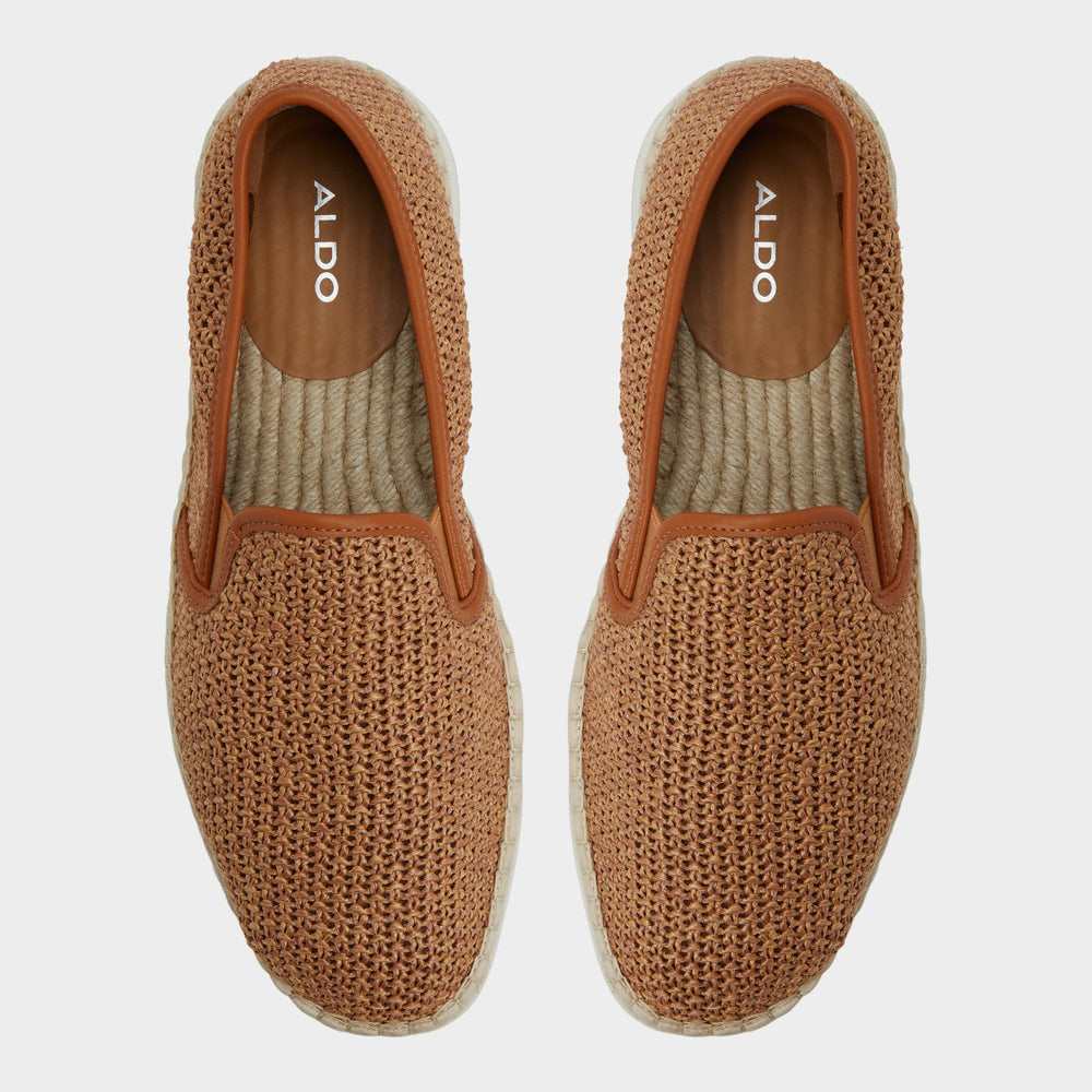 Aldo Johnney Cognac Textile Raffia Men's Espadrilles - Espadrille Men