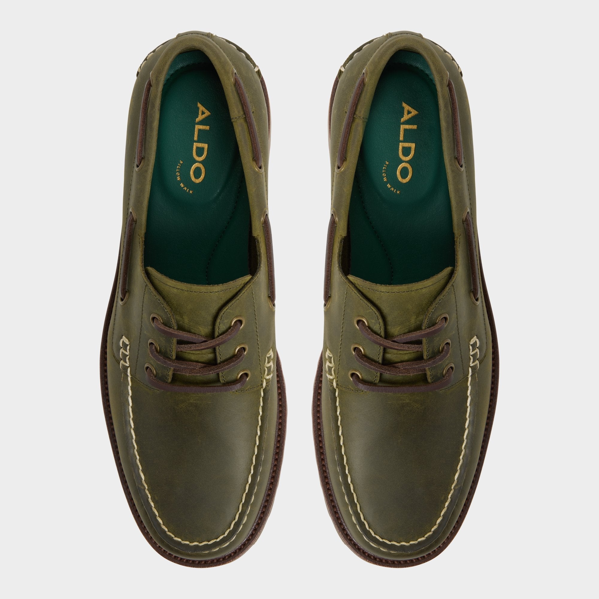 Aldo Cedric in Khaki - Boat shoe Men