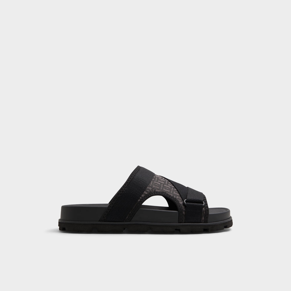 Aldo Deniels Open Black Men's Slides - Slide sandal Men