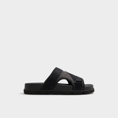 Aldo Deniels Open Black Men's Slides - Slide sandal Men