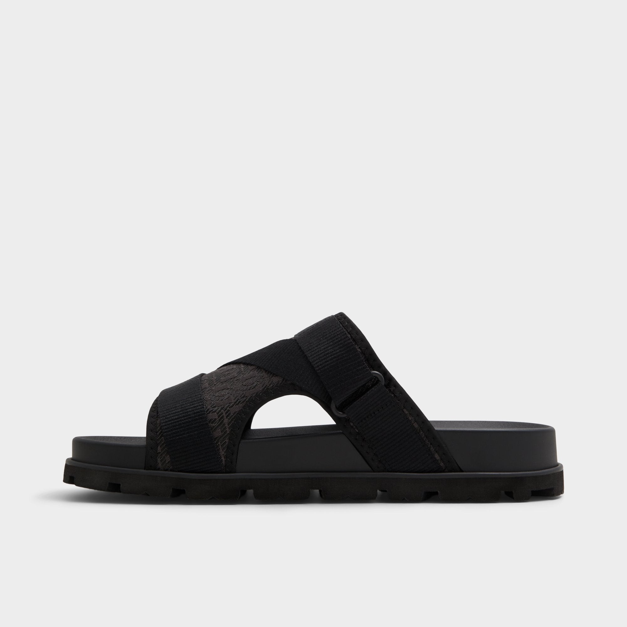 Aldo Deniels Open Black Men's Slides - Slide sandal Men