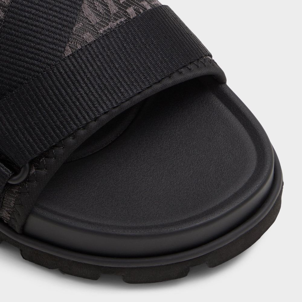 Aldo Deniels Open Black Men's Slides - Slide sandal Men