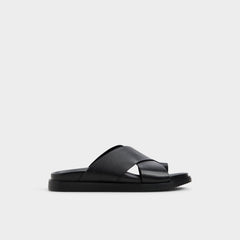 Aldo Darley Black Men's Sandals & Slides - Strappy flat sandal Men