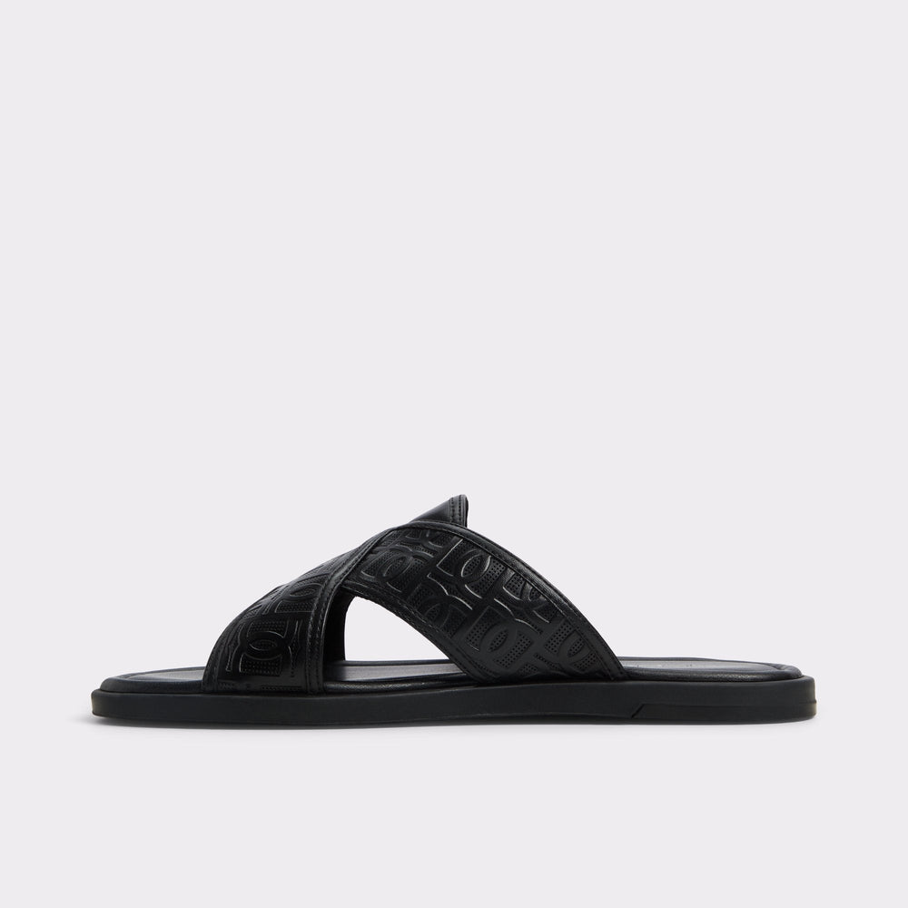 Aldo Olino Open Black Men's Slides - Slide sandal Men