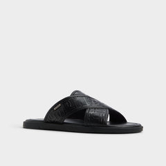 Aldo Olino Open Black Men's Slides - Slide sandal Men
