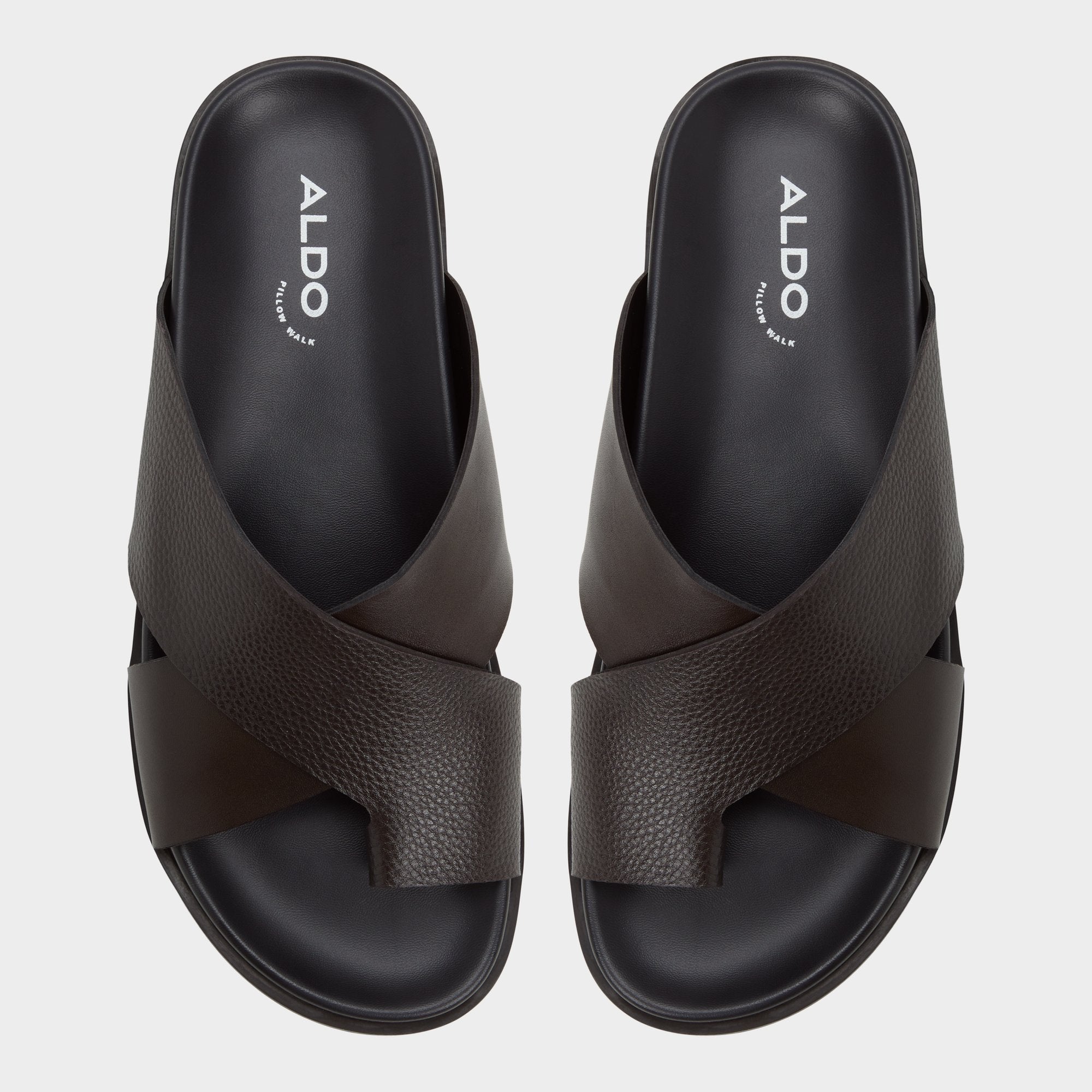 Aldo Darley Dark Brown Men's Sandals & Slides - Strappy flat sandal Men
