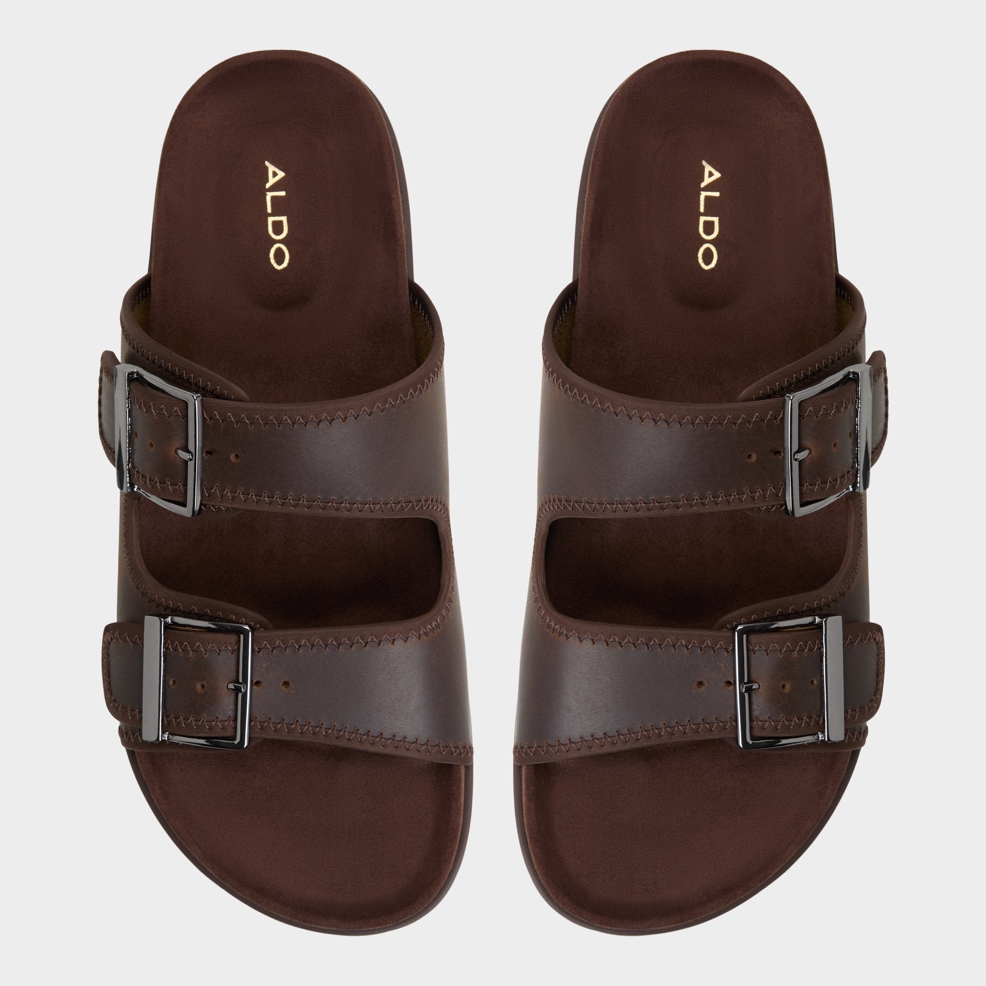 Aldo Sunnyside Dark Brown Men's Slides - Slide sandal Men