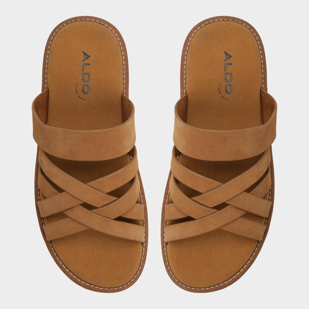 Aldo Haniff Camel Men's Sandals & Slides - Strappy flat sandal Men