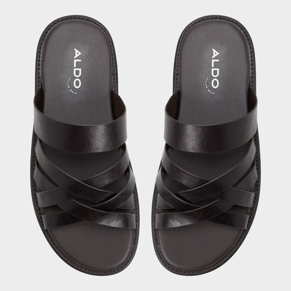 Aldo Haniff Brown Men's Sandals & Slides - Strappy flat sandal Men
