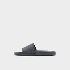 Aldo Dinmore Black Synthetic Rubber Men's Slides - Slide sandal Men