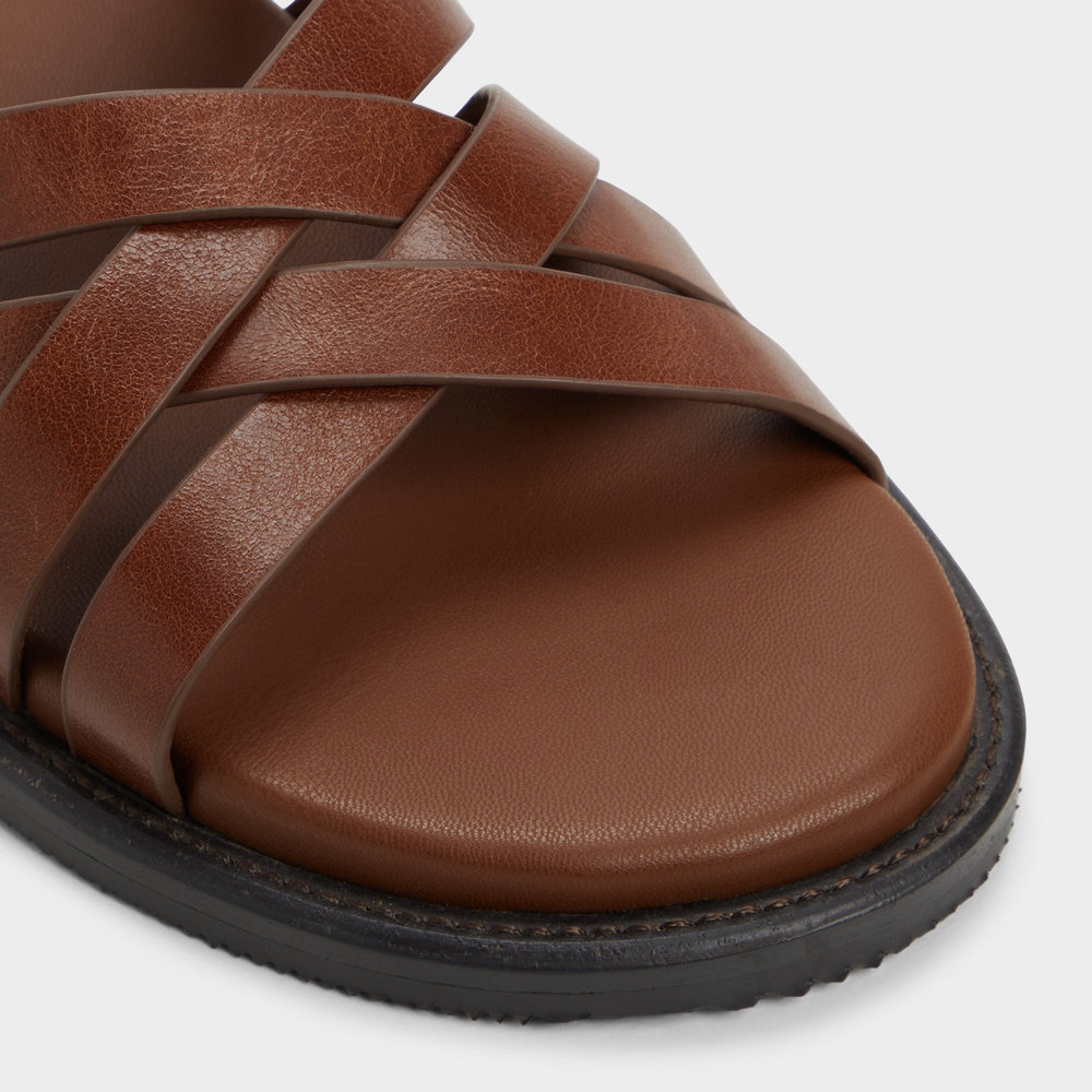 Aldo Haniff Cognac Men's Sandals & Slides - Strappy flat sandal Men