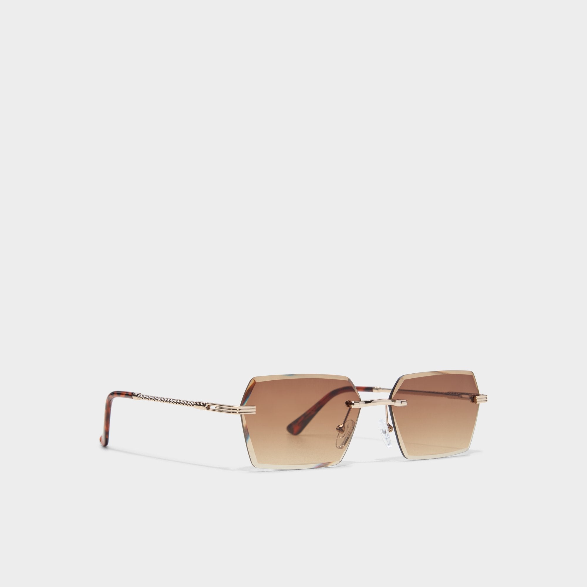 Aldo Kaaolle Gold Men's Rectangle - Rectangle sunglasses Men