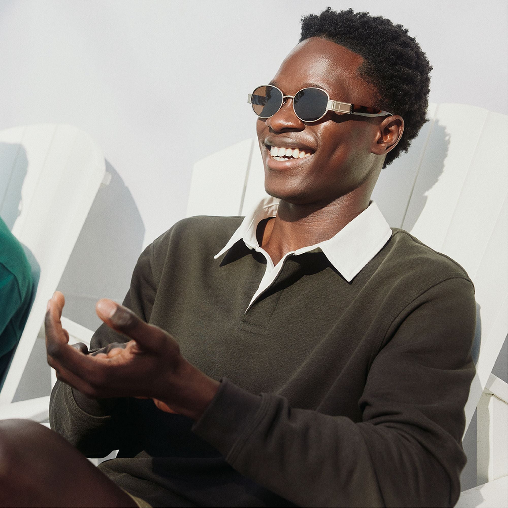 Aldo Sunniesclubx Gold Men's Round - Round sunglasses Men