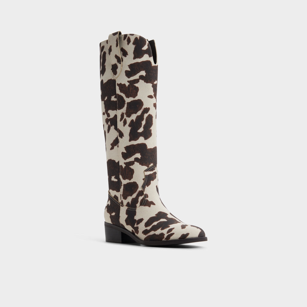 Aldo Kaydia in Open Brown 14179225 - Western knee-high boot, Block heel Bags