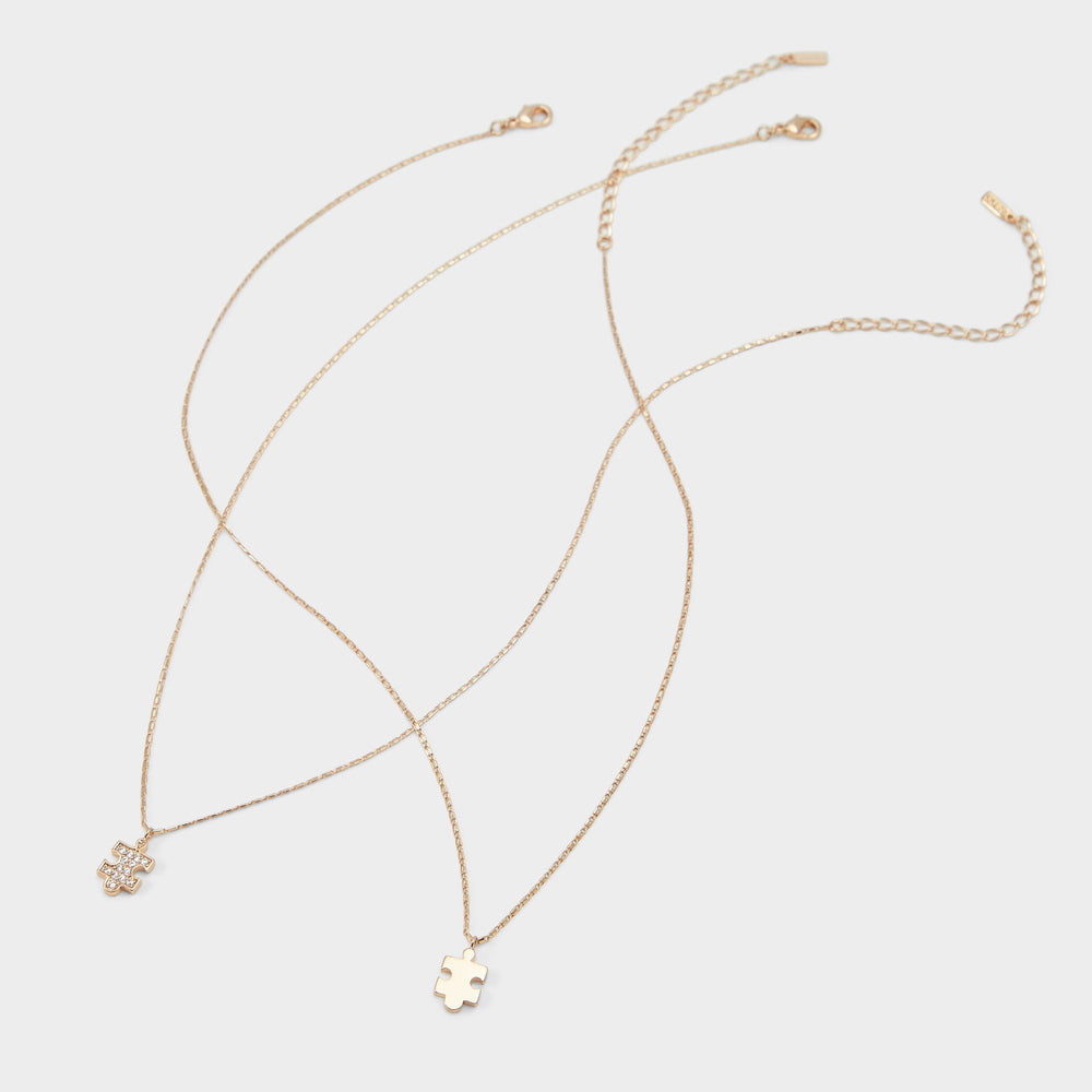 Aldo Besties Gold/Clear Multi Women's Necklaces - Gift set Accessories
