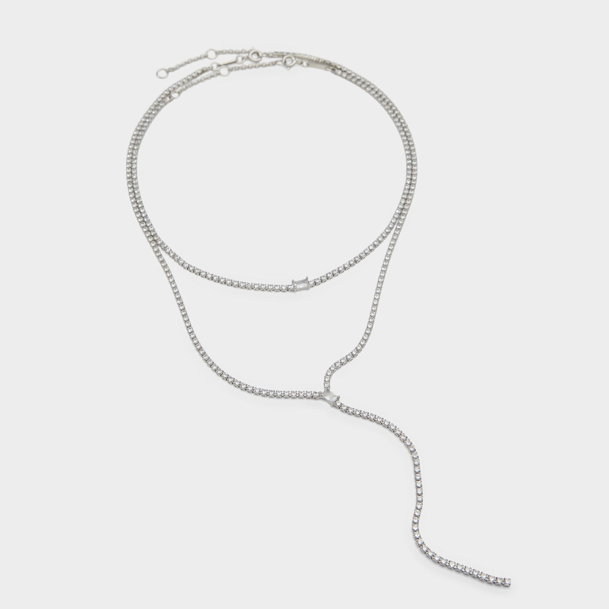 Aldo Alata Silver/Clear Multi Women's Cubic Zirconia - Necklace Accessories