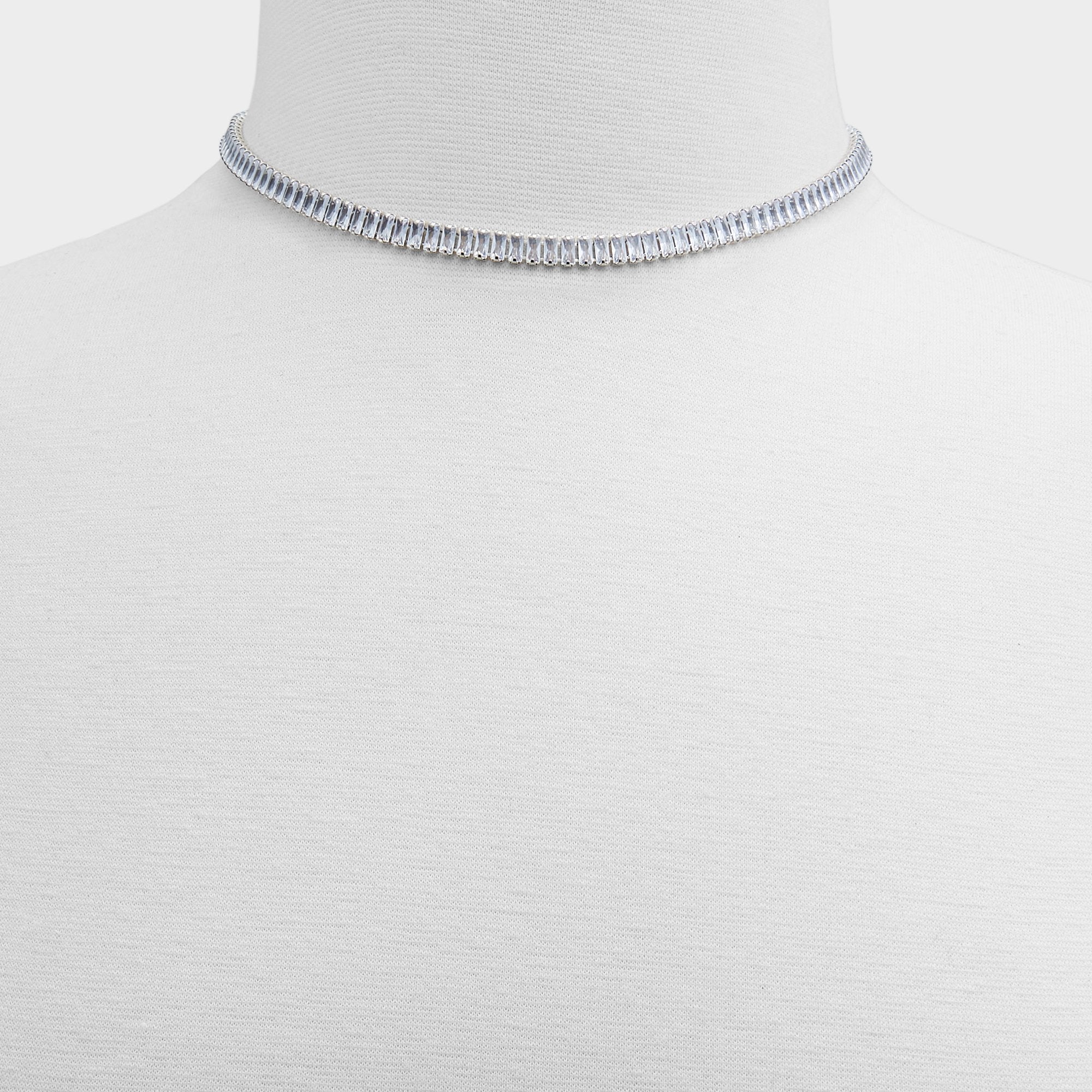 Aldo Maliana Silver/Clear Multi Women's Necklaces - Choker necklace Accessories