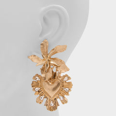Aldo Scarllett in Gold Clear Multi - Chandelier earrings Accessories