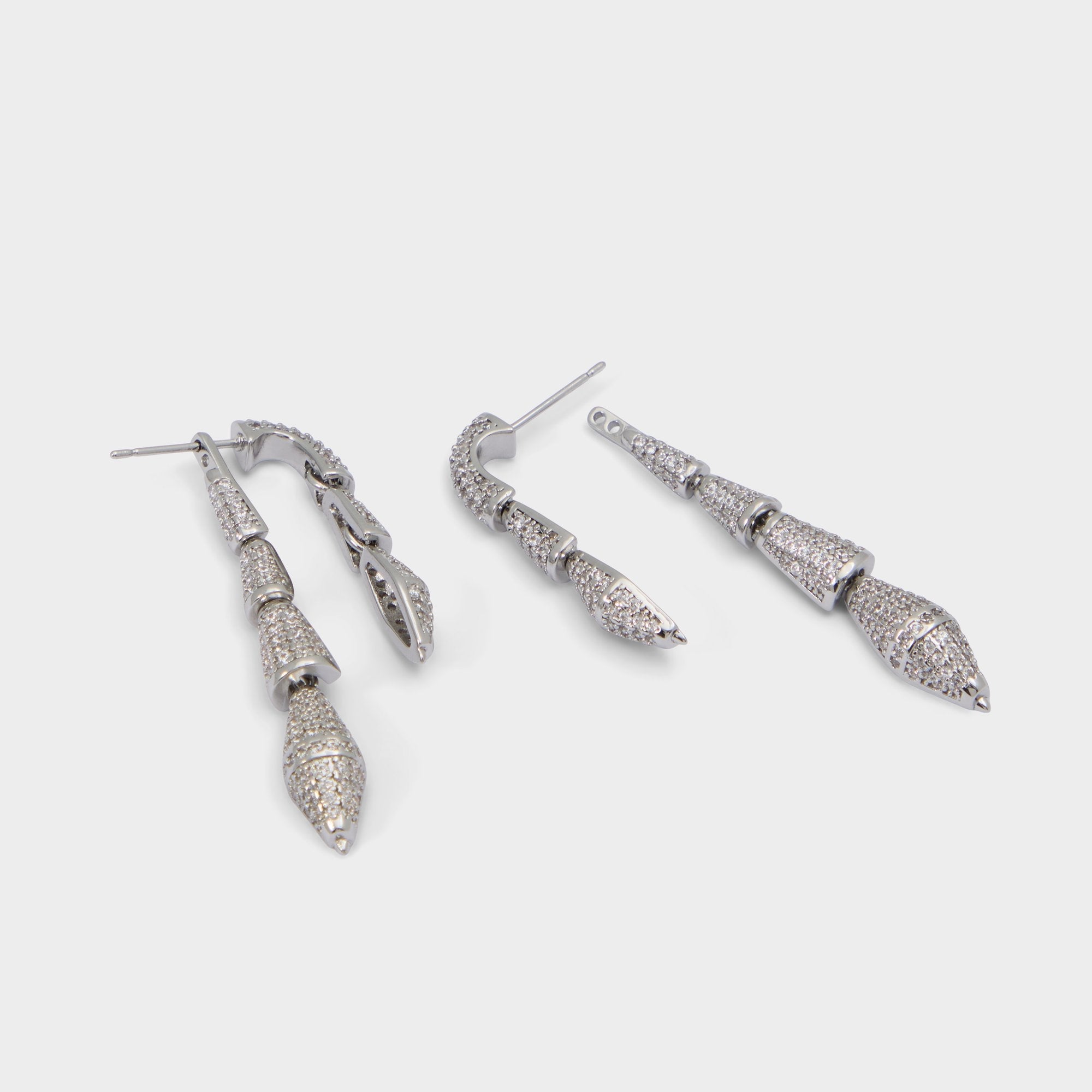 Aldo Serrpente in Silver Clear Multi - Statement earrings Accessories
