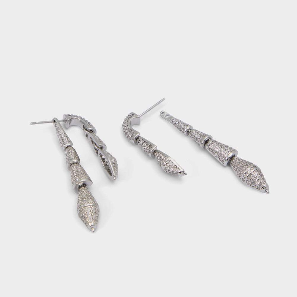 Aldo Serrpente in Silver Clear Multi - Statement earrings Accessories